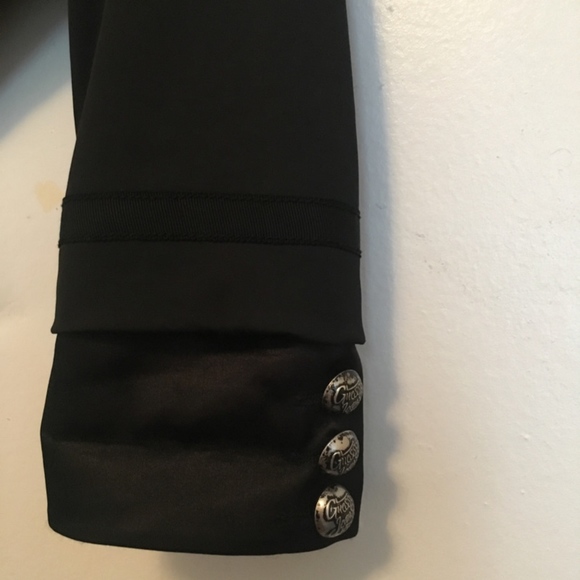 GUESS Cropped Black Blazer With Back Tie Detail Size XS - Picture 6 of 8